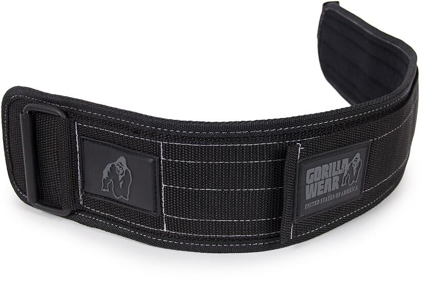 Gorilla Wear 4 Inch Nylon Cinto de elevação - Preto/Cinzento 4/6