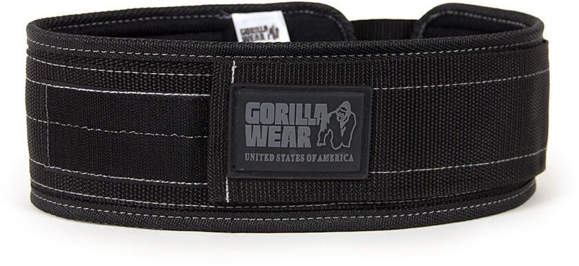 Gorilla Wear 4 Inch Nylon Cinto de elevação - Preto/Cinzento 5/6