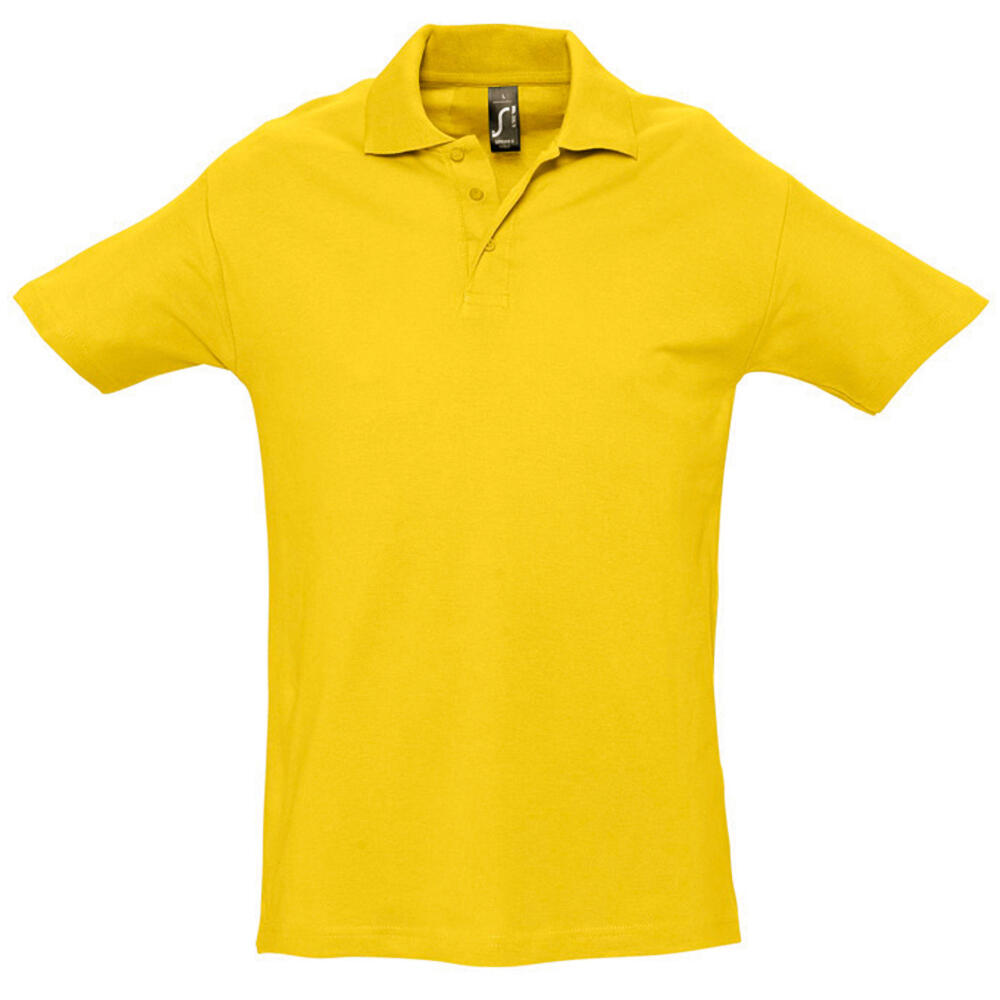 SOL'S Mens Spring II Short Sleeve Heavyweight Polo Shirt (Gold)