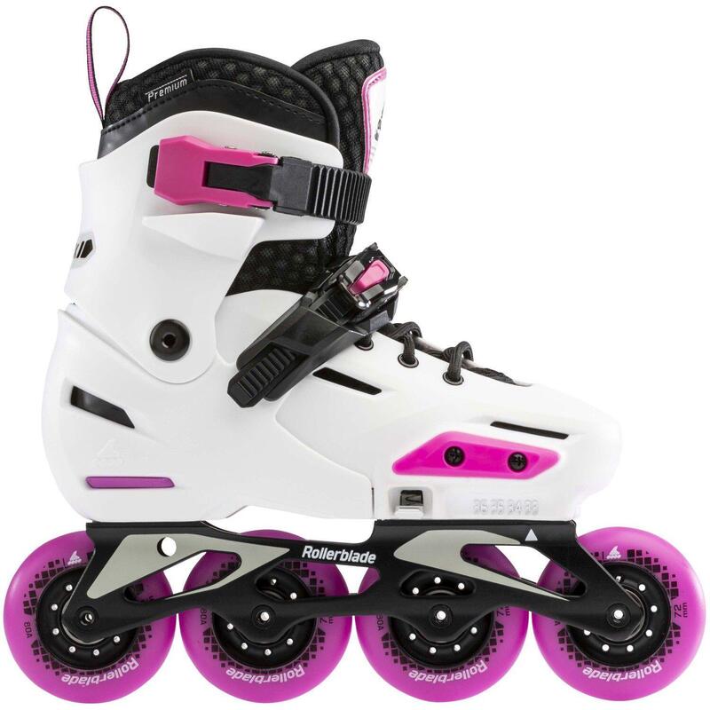 Rolki Freeride Dziecięce Rollerblade Apex G White Pink  29-32