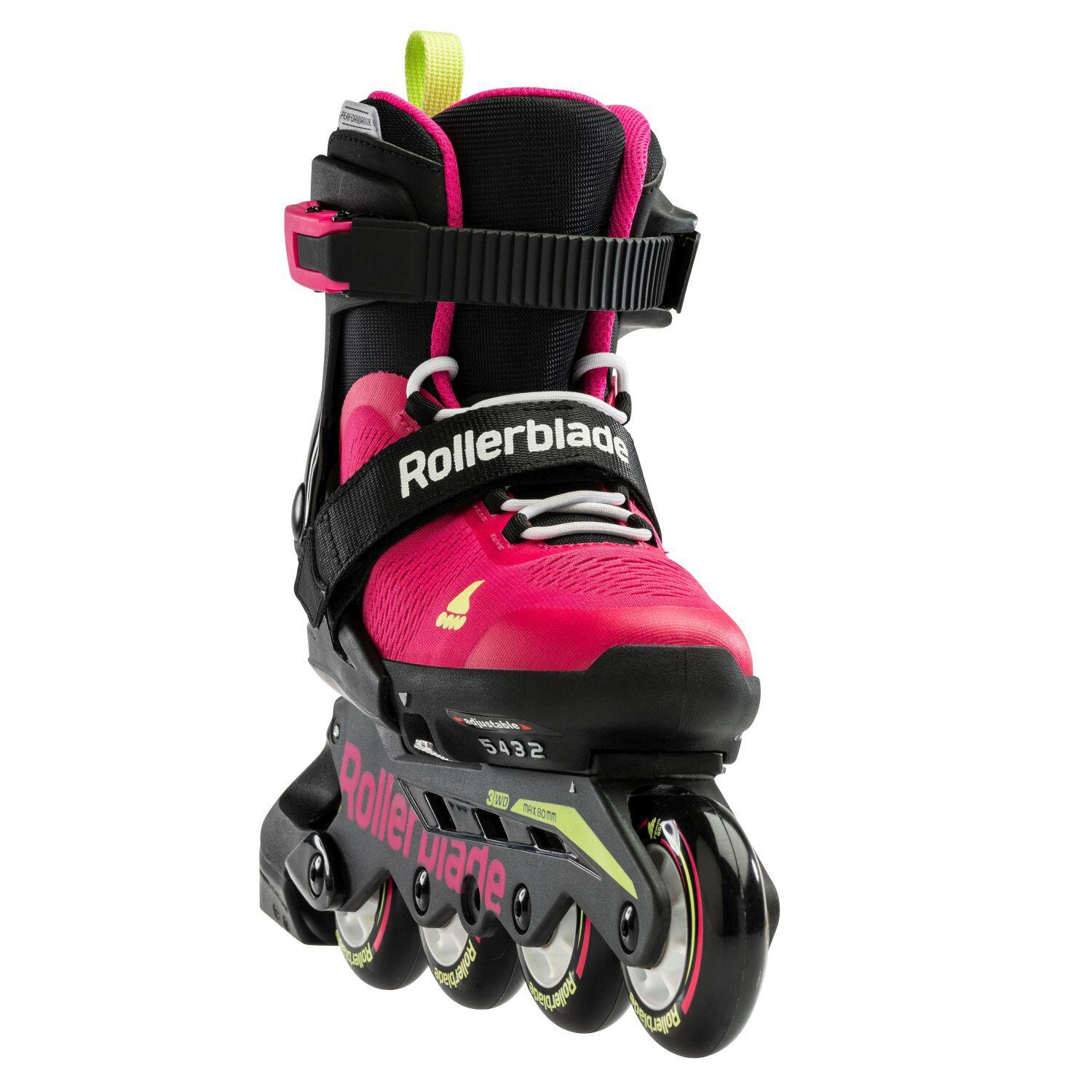 2022 Microblade G Kids Fitness Inline Skate - Pink/Green 3/6