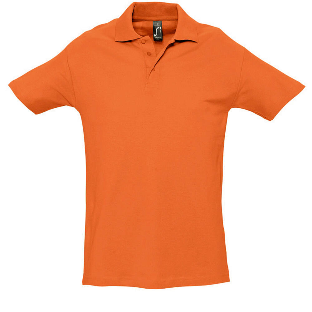 SOL'S Mens Spring II Short Sleeve Heavyweight Polo Shirt (Orange)