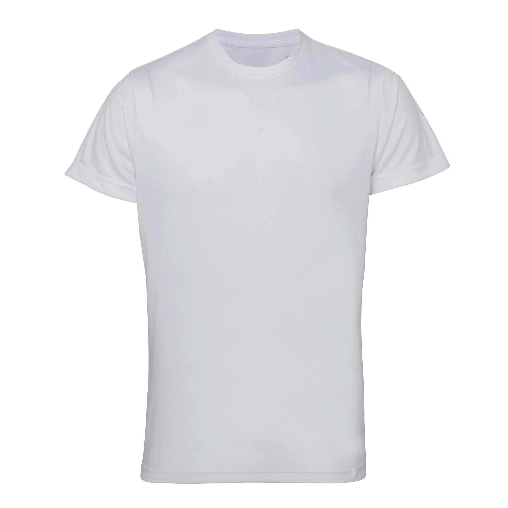 Tri Dri Men's short-sleeved fitness shirt (White)