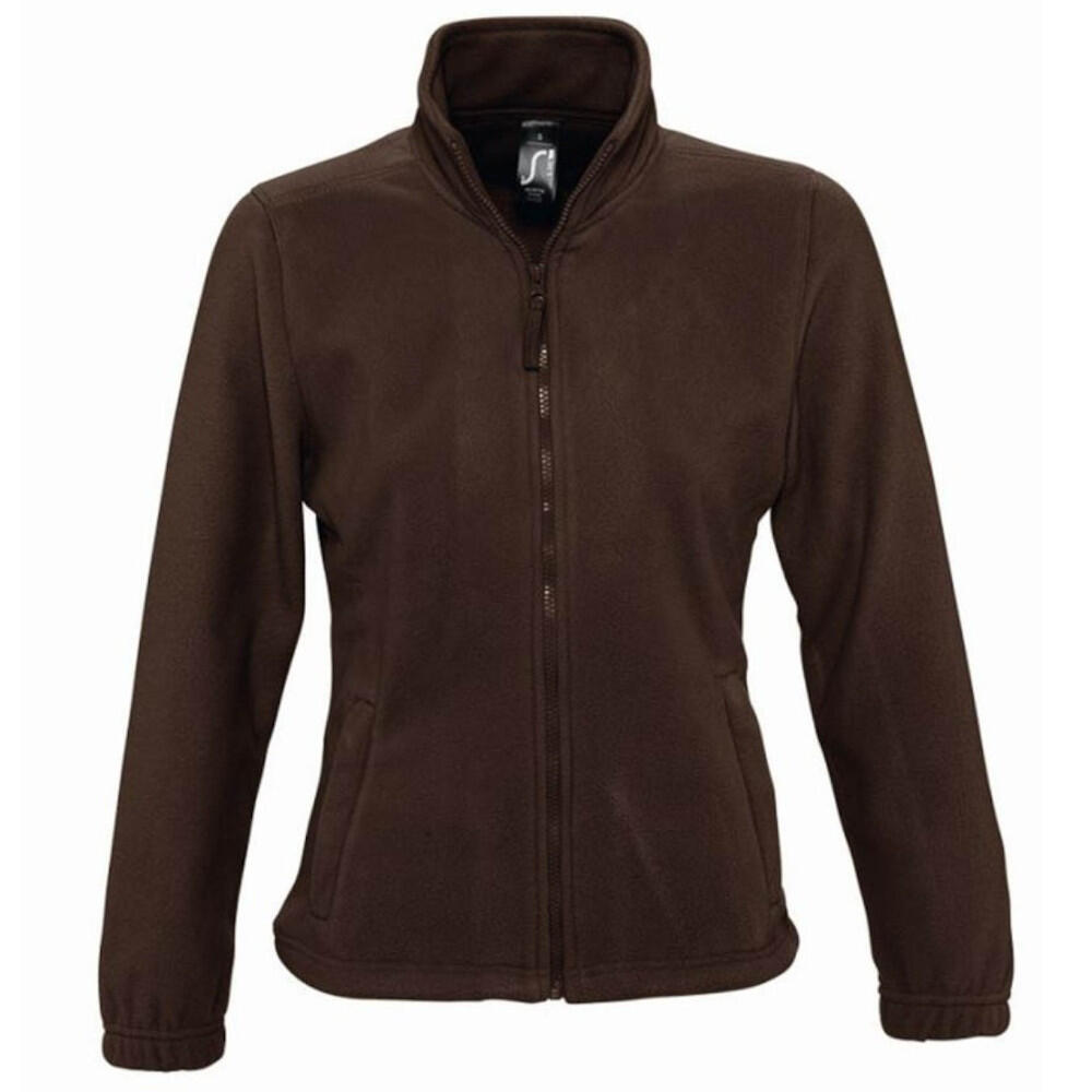 SOL'S Womens/Ladies North Full Zip Fleece Jacket (Dark Chocolate)