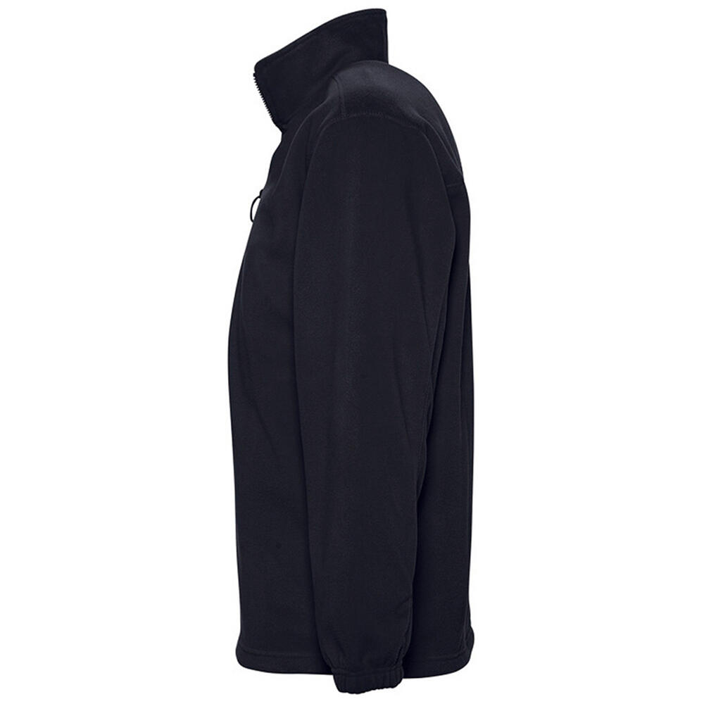Ness Unisex Zip Neck AntiPill Fleece Top (Black) 3/4