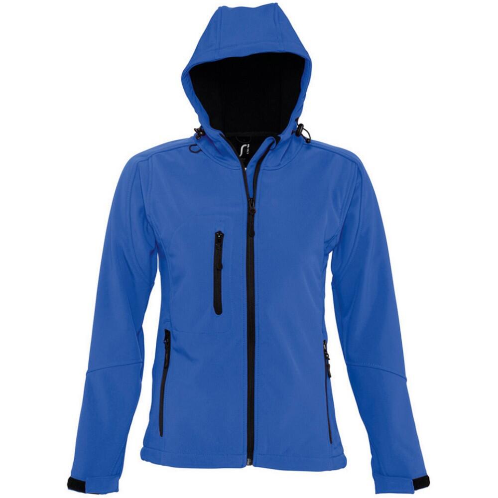 SOL'S Womens/Ladies Replay Hooded Soft Shell Jacket (Breathable, Windproof And Water