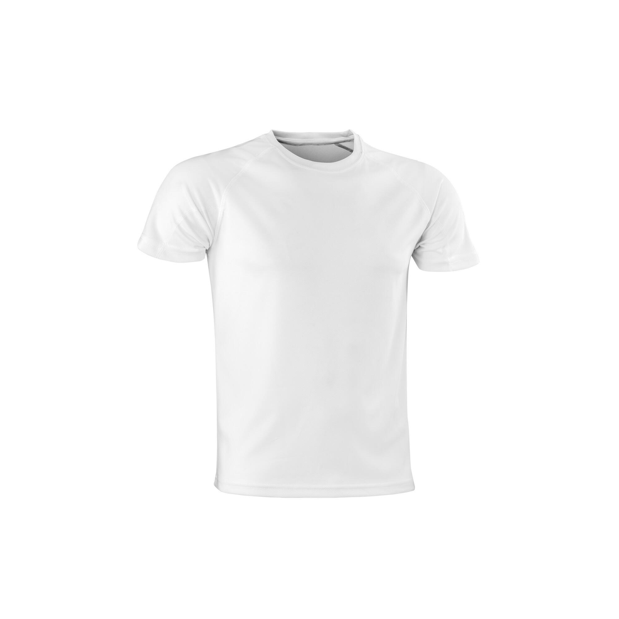 SPIRO Adults Unisex Impact Aircool Tee (White)