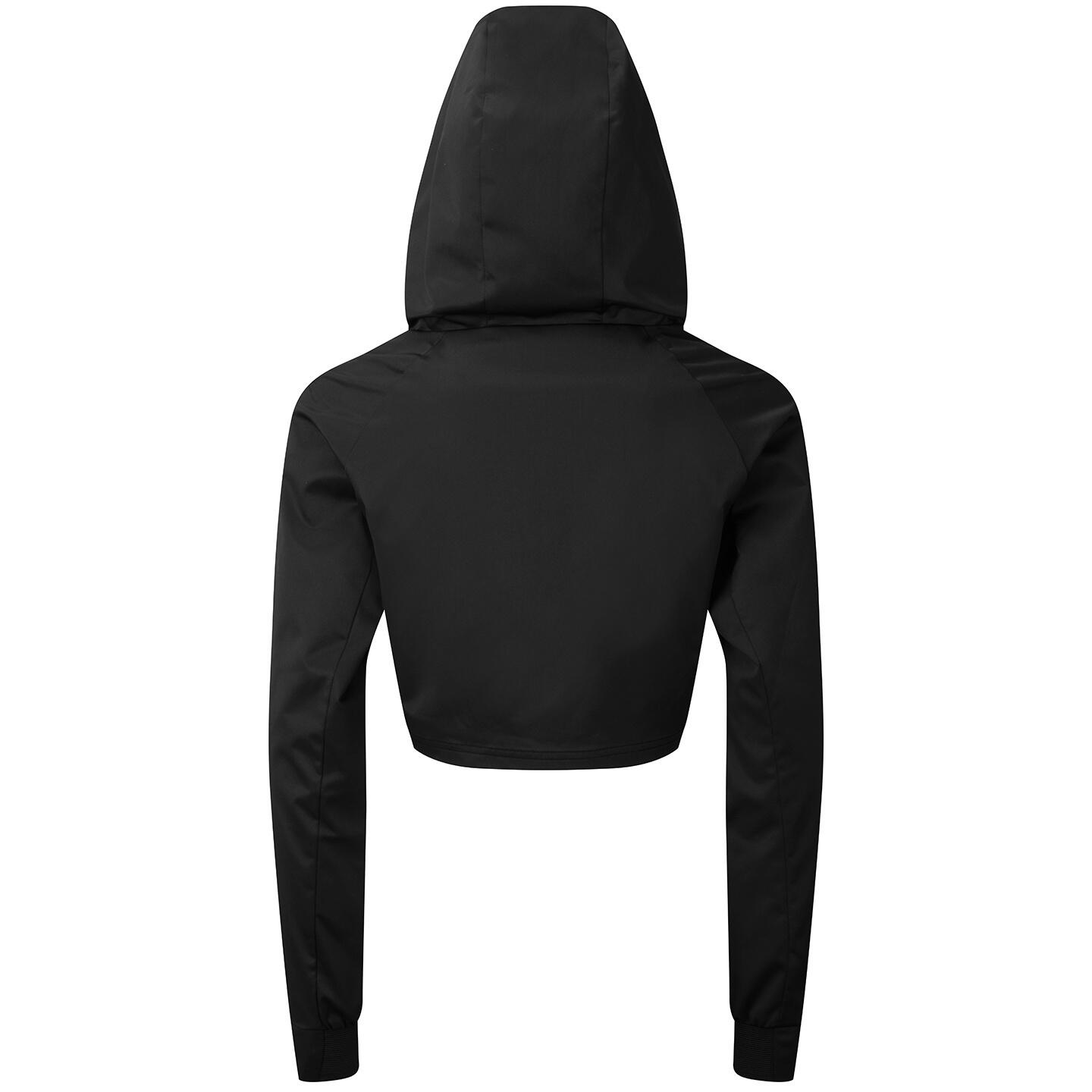 Womens/Ladies Cropped Jacket (Black) 2/5