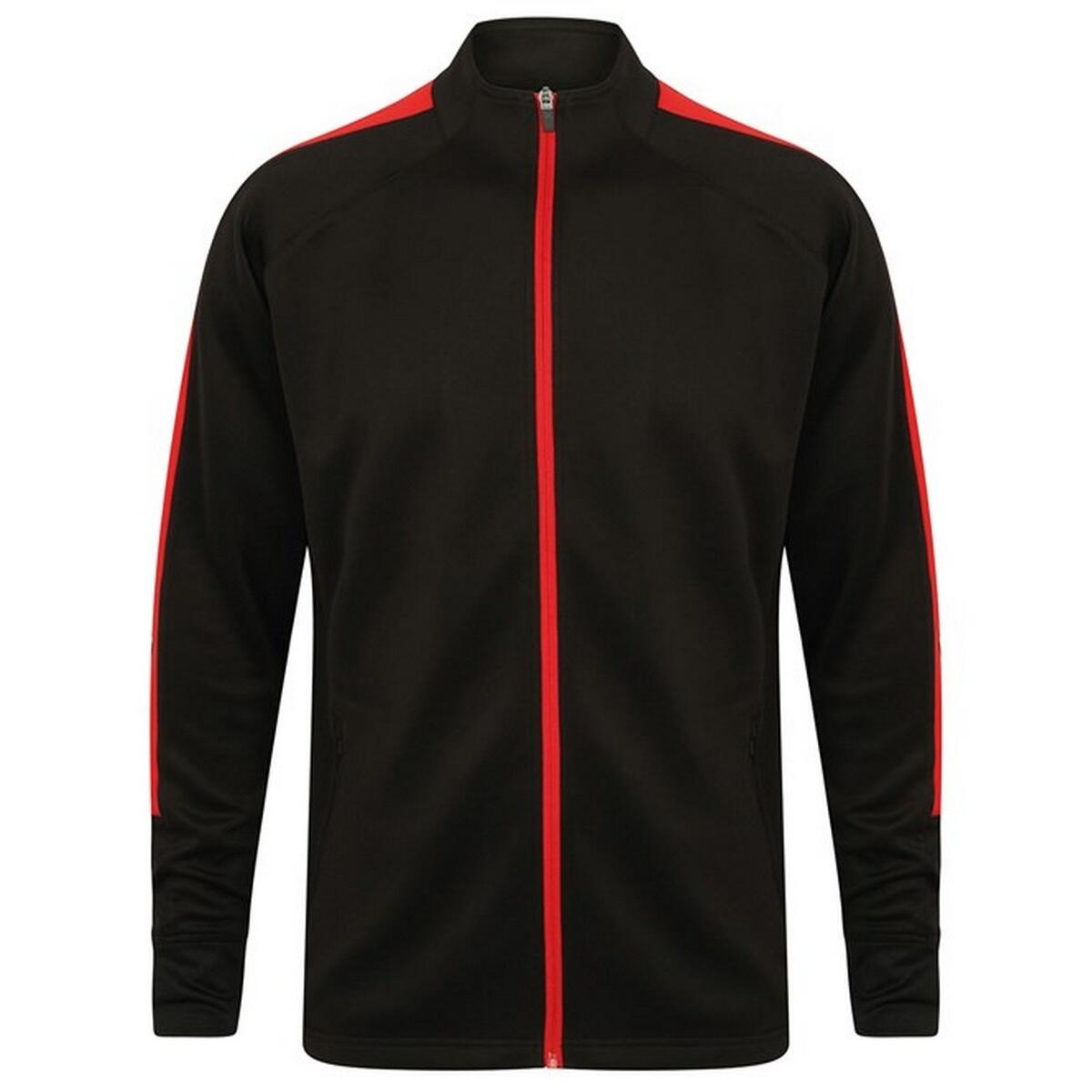 FINDEN & HALES Womens/Ladies Track Top (Black/Red)