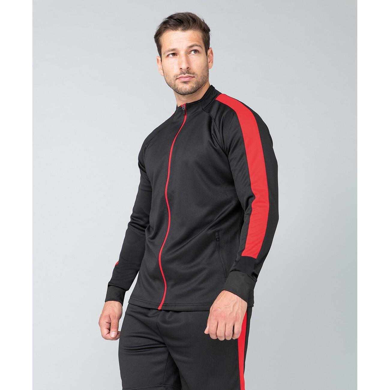 Womens/Ladies Track Top (Black/Red) 2/2