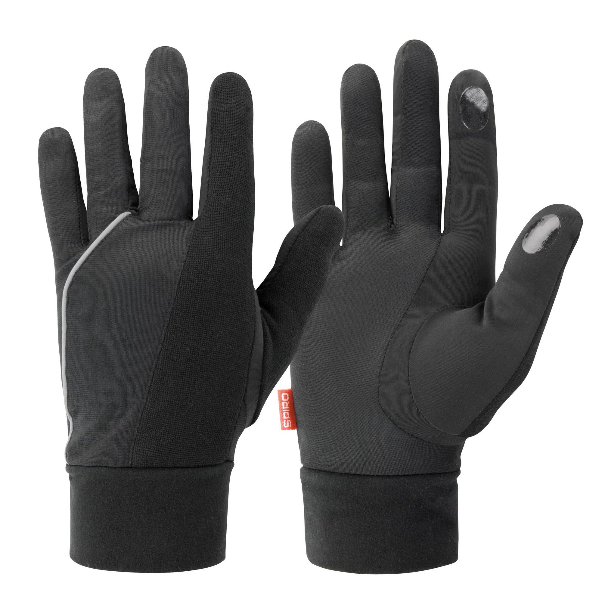 SPIRO Adults Unisex Elite Running Gloves (Black)