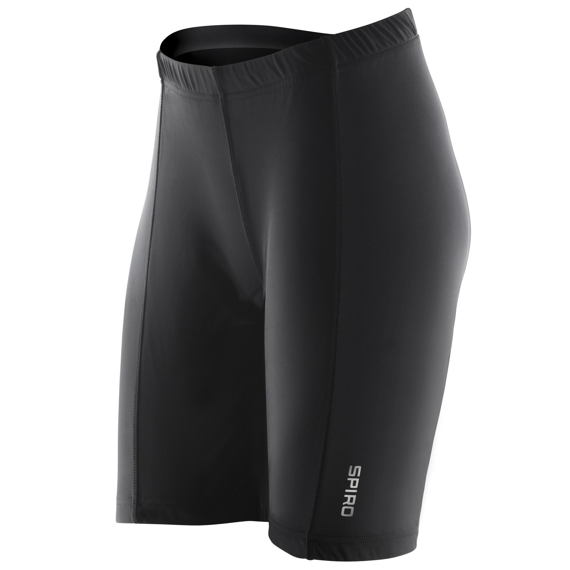 SPIRO Ladies/Womens Padded Bikewear / Cycling Shorts (Black)