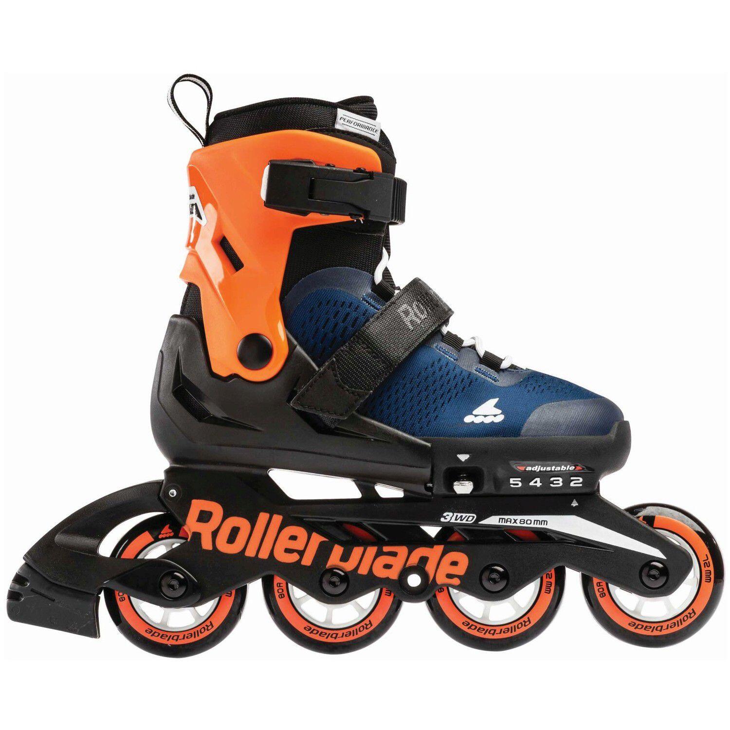 Microblade Kids Fitness Inline Skate - Blue/Orange 3/5