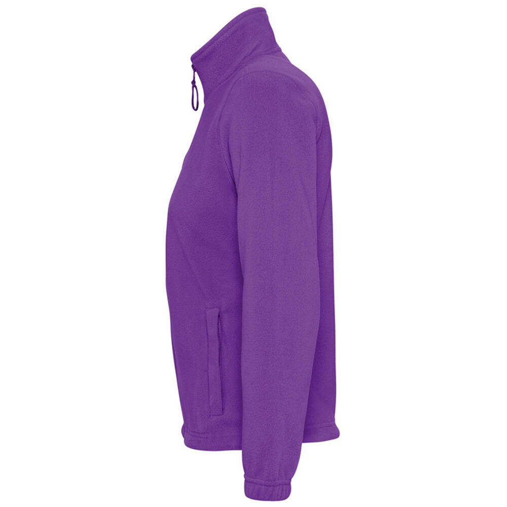 Womens/Ladies North Full Zip Fleece Jacket (Dark Purple) 3/4