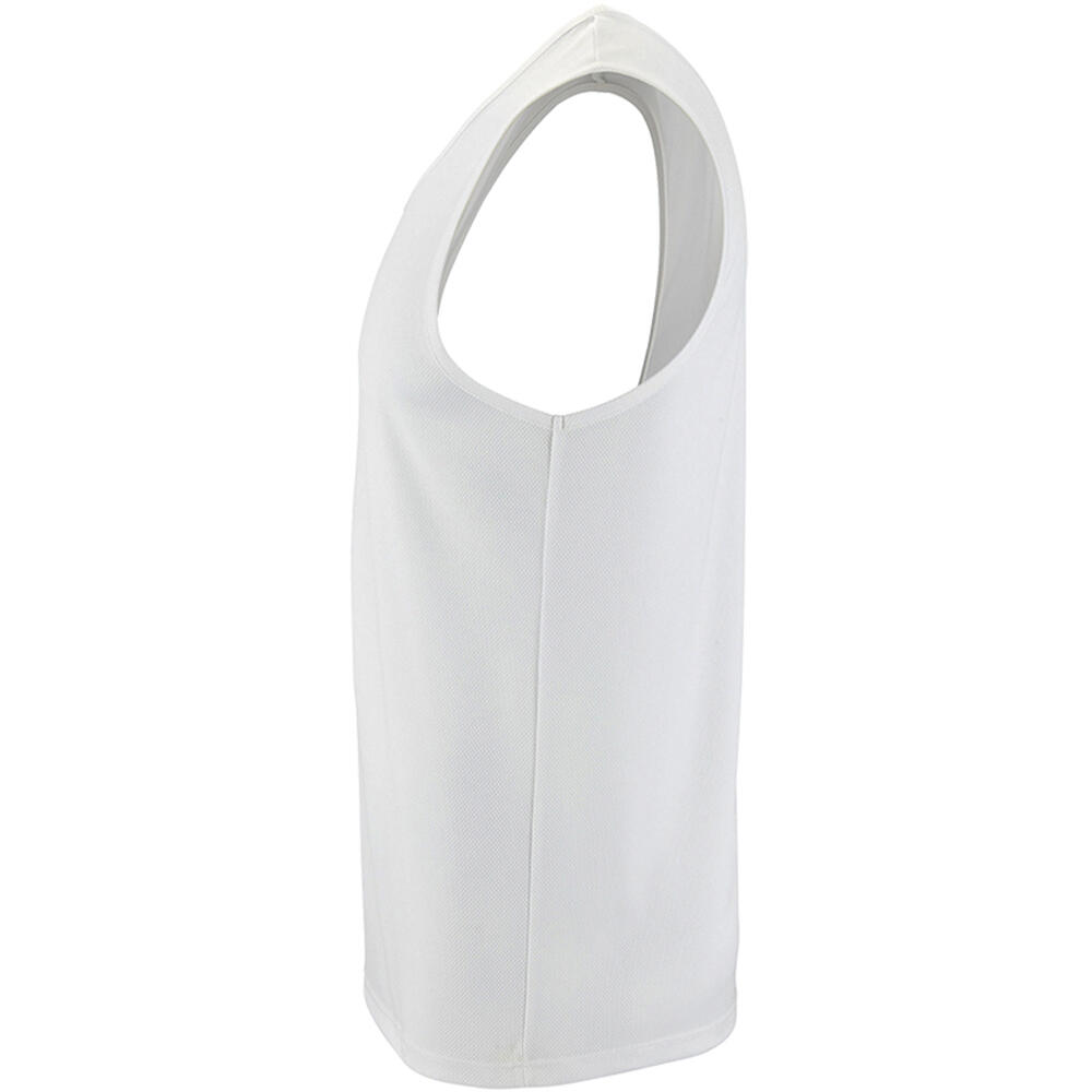Mens Performance Tank Top (White) 3/4