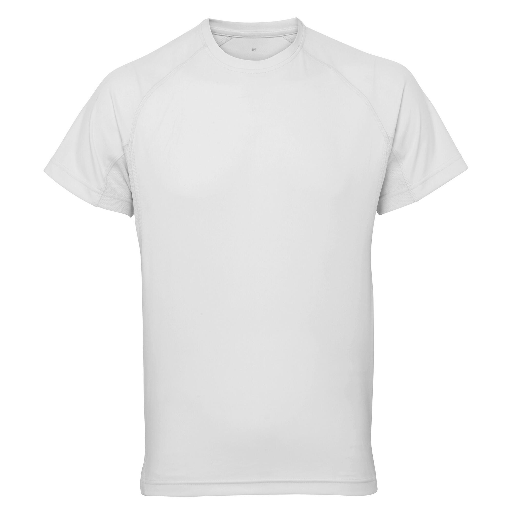 TRIDRI Tri Dri Mens Panelled Short Sleeve TShirt (White)