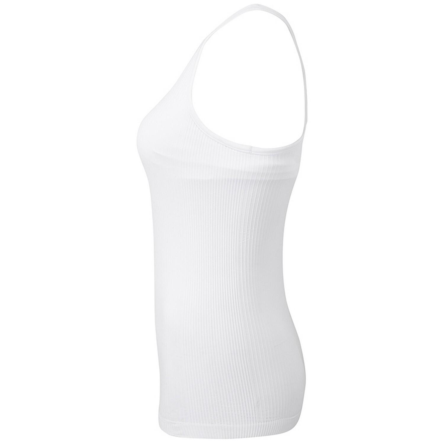 Womens/Ladies Seamless 3D Fit Sculpt Vest (White) 3/3