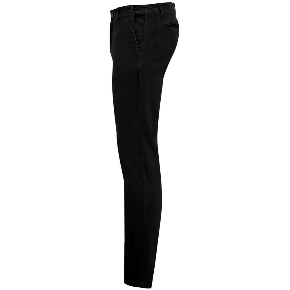 Mens Jules Chino Trousers (Black) 3/4