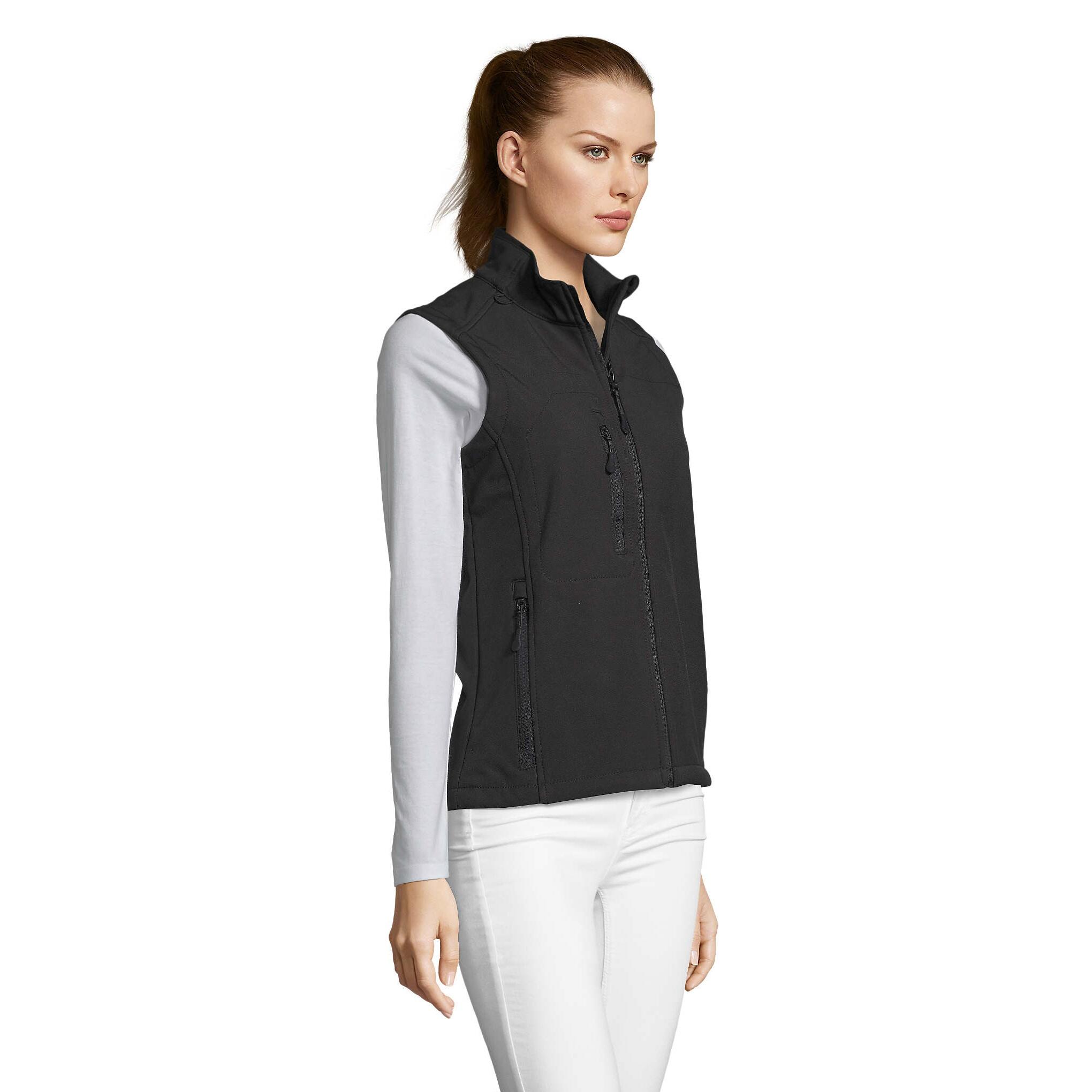 Womens/Ladies Rallye Soft Shell Bodywarmer Jacket (Black) 4/5