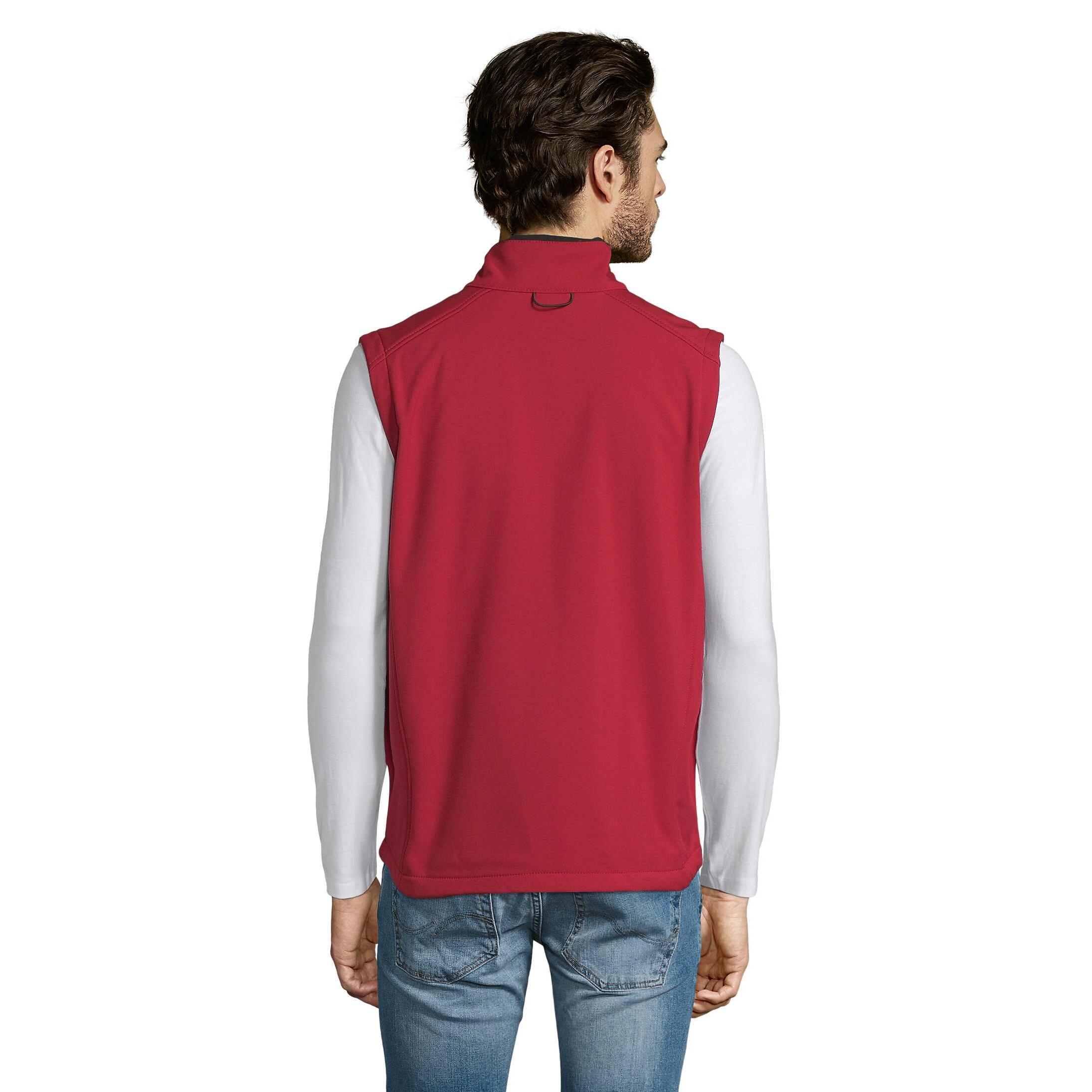 Mens Rallye Soft Shell Bodywarmer Jacket (Red) 3/6