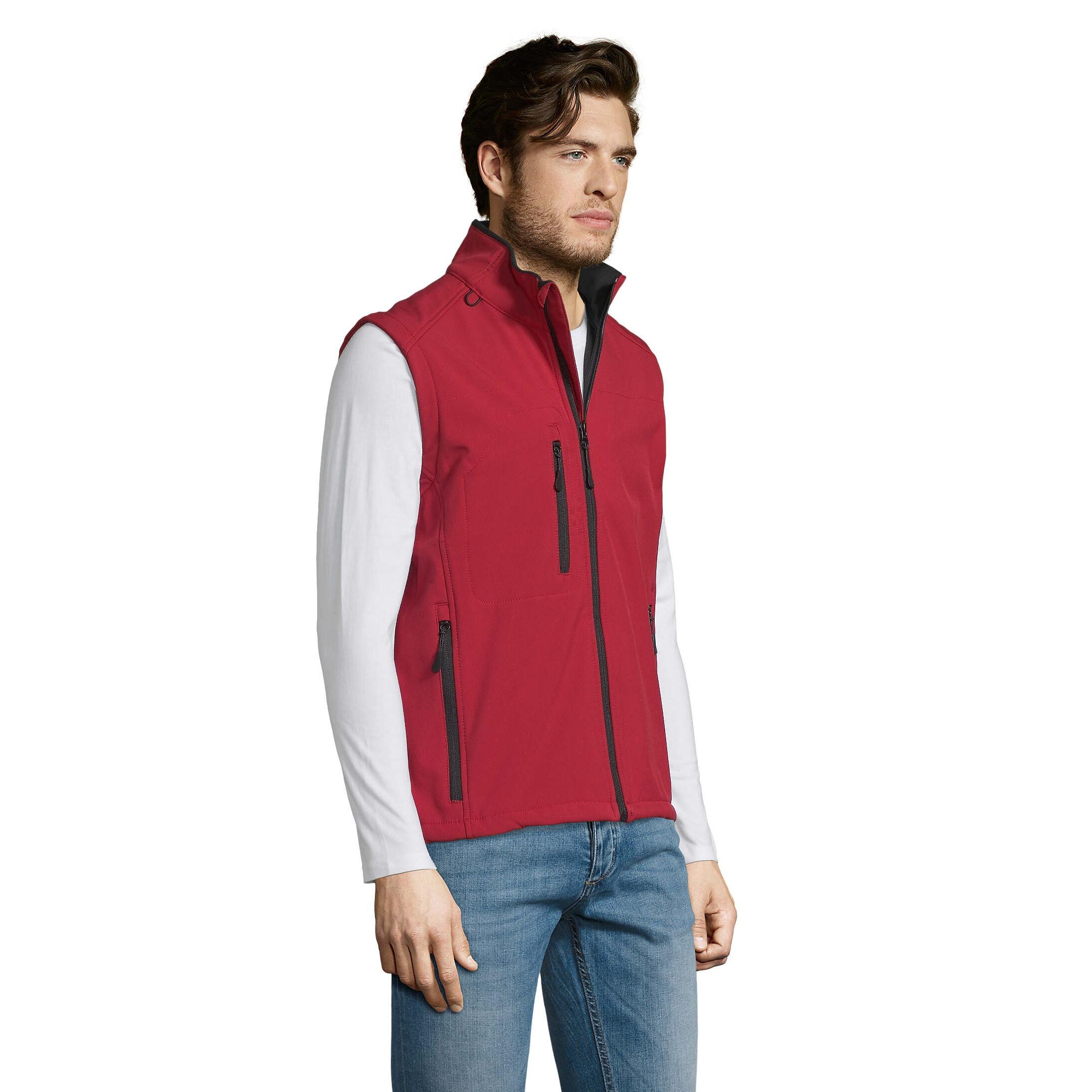 Mens Rallye Soft Shell Bodywarmer Jacket (Red) 6/6