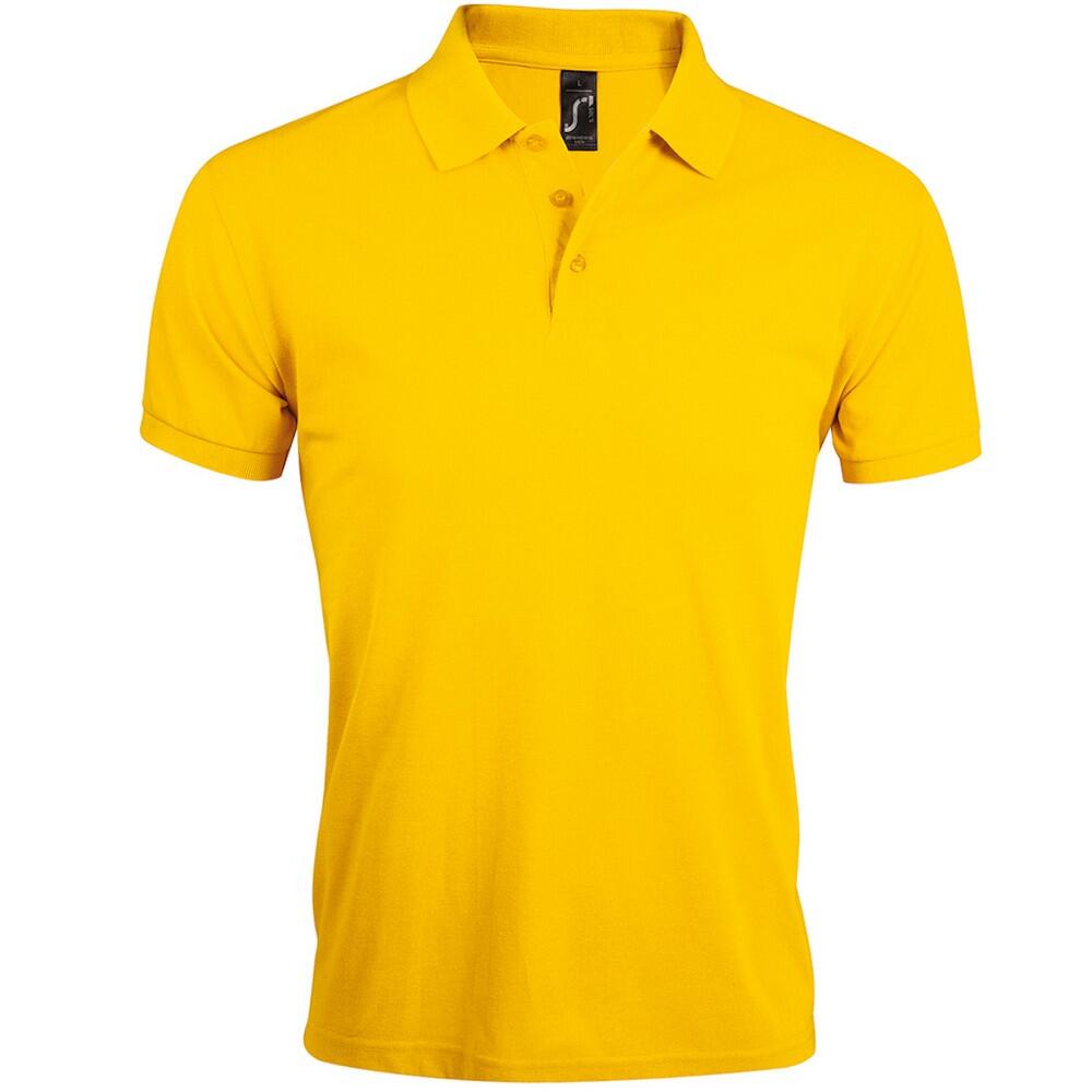 SOL'S Mens Prime Pique Plain Short Sleeve Polo Shirt (Gold)