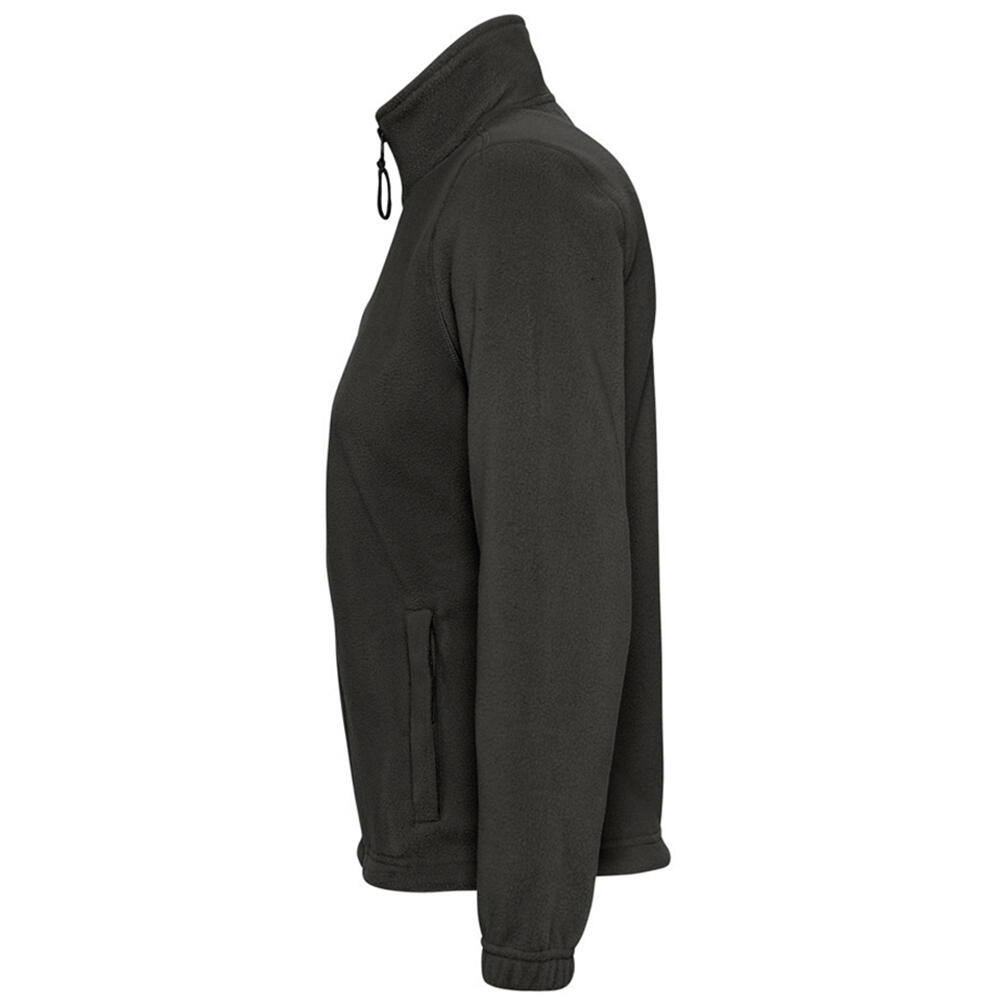 Womens/Ladies North Full Zip Fleece Jacket (Black) 3/5