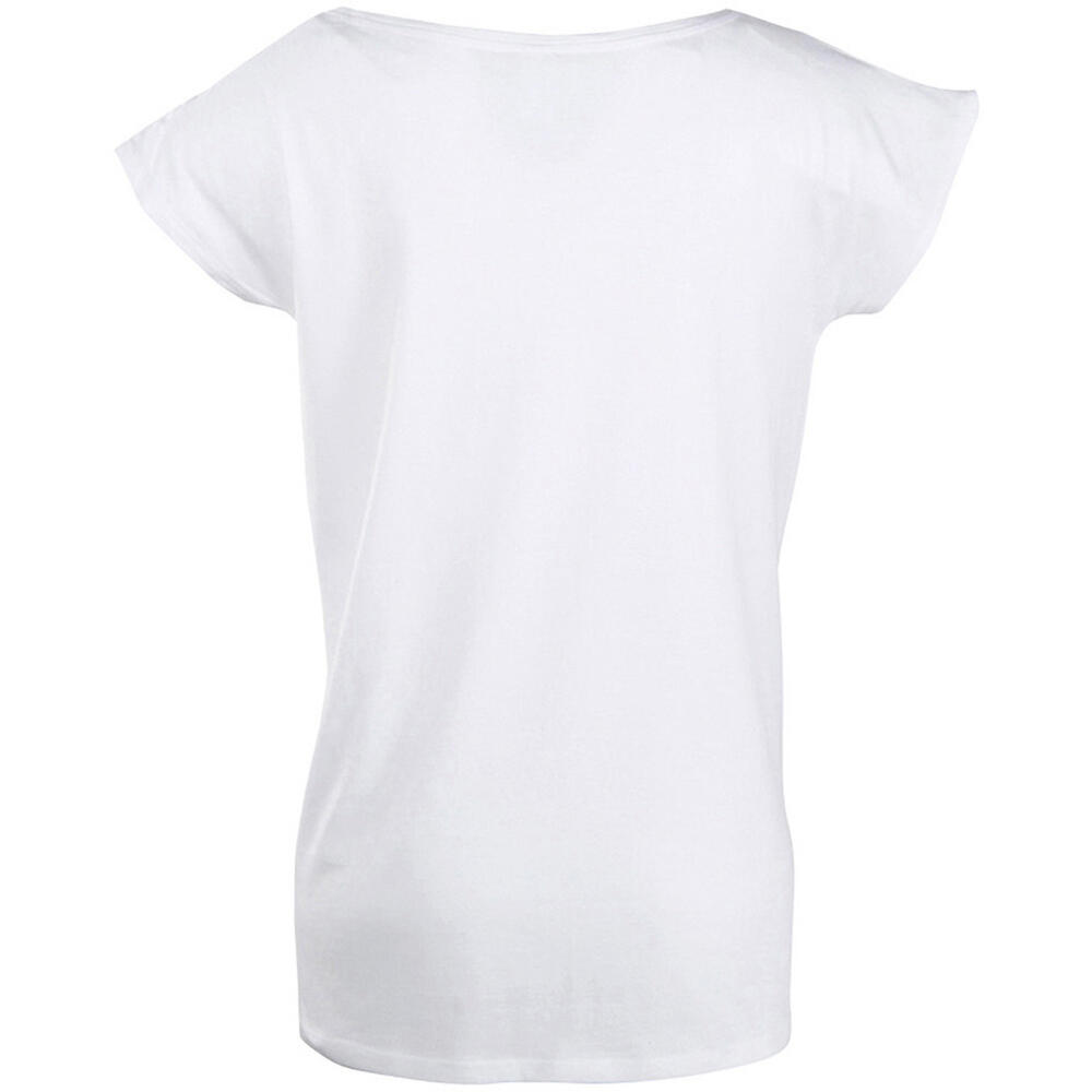 Womens/Ladies Marylin Long Length TShirt (White) 2/4