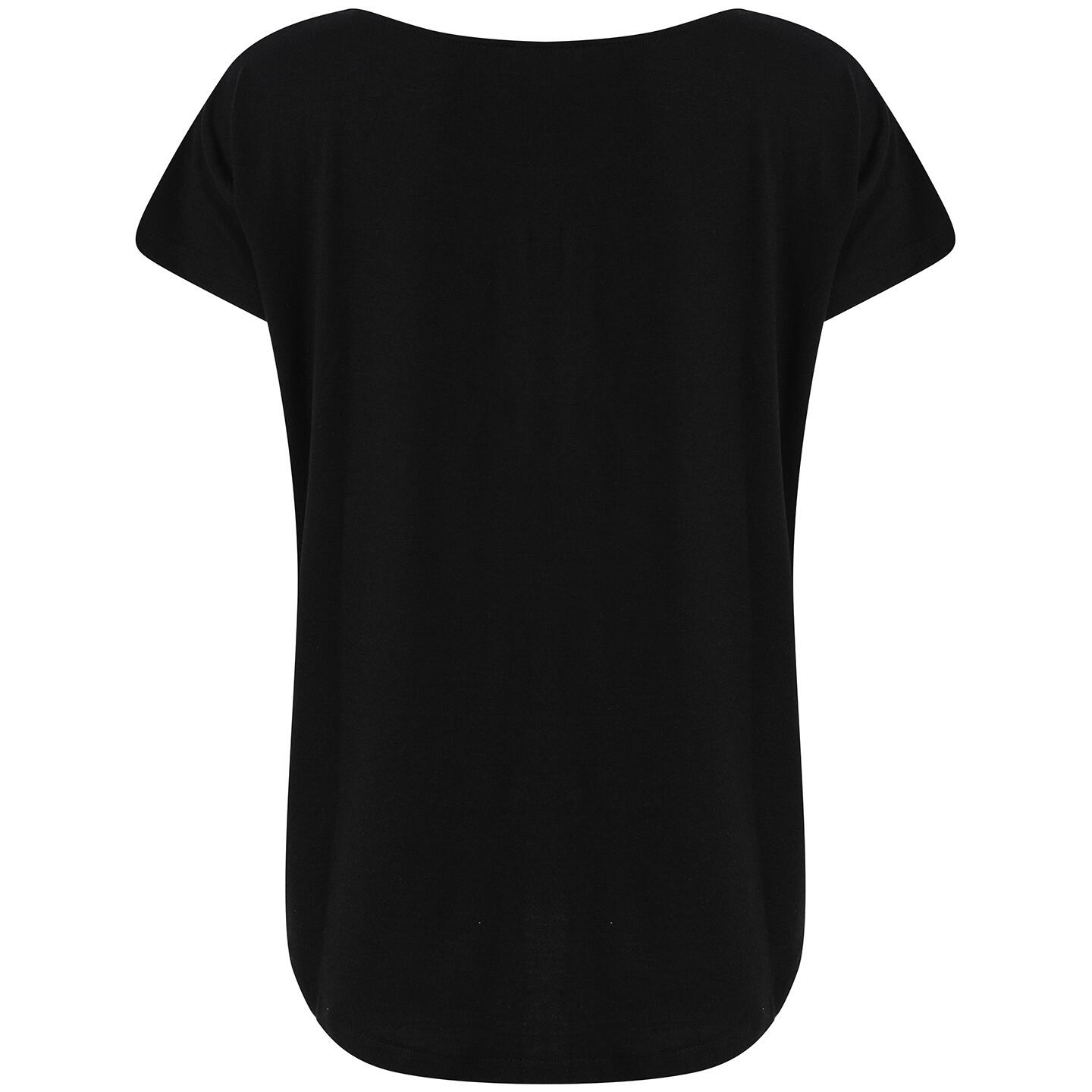 Womens/Ladies Scoop Neck TShirt (Black) 2/5