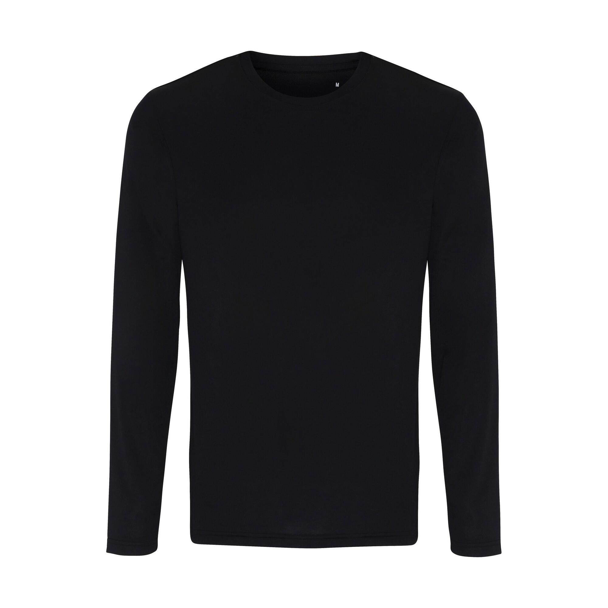 TRIDRI Mens Long Sleeve Performance TShirt (Black)