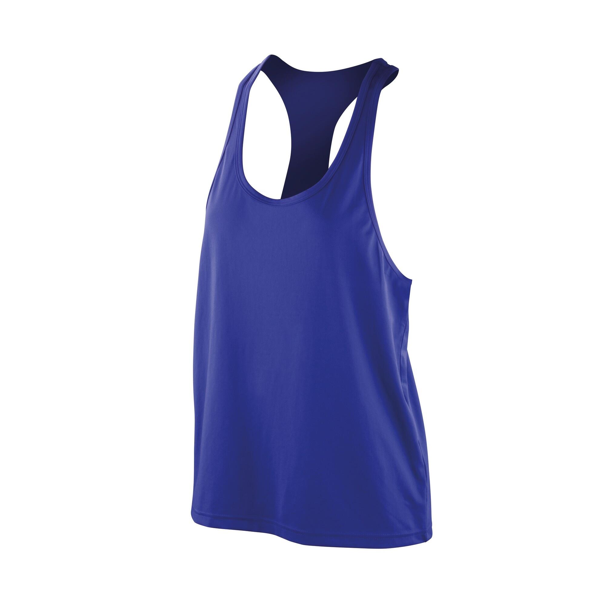 SPIRO Womens/Ladies Softex Stretch Sleeveless Tank Top (Sapphire)