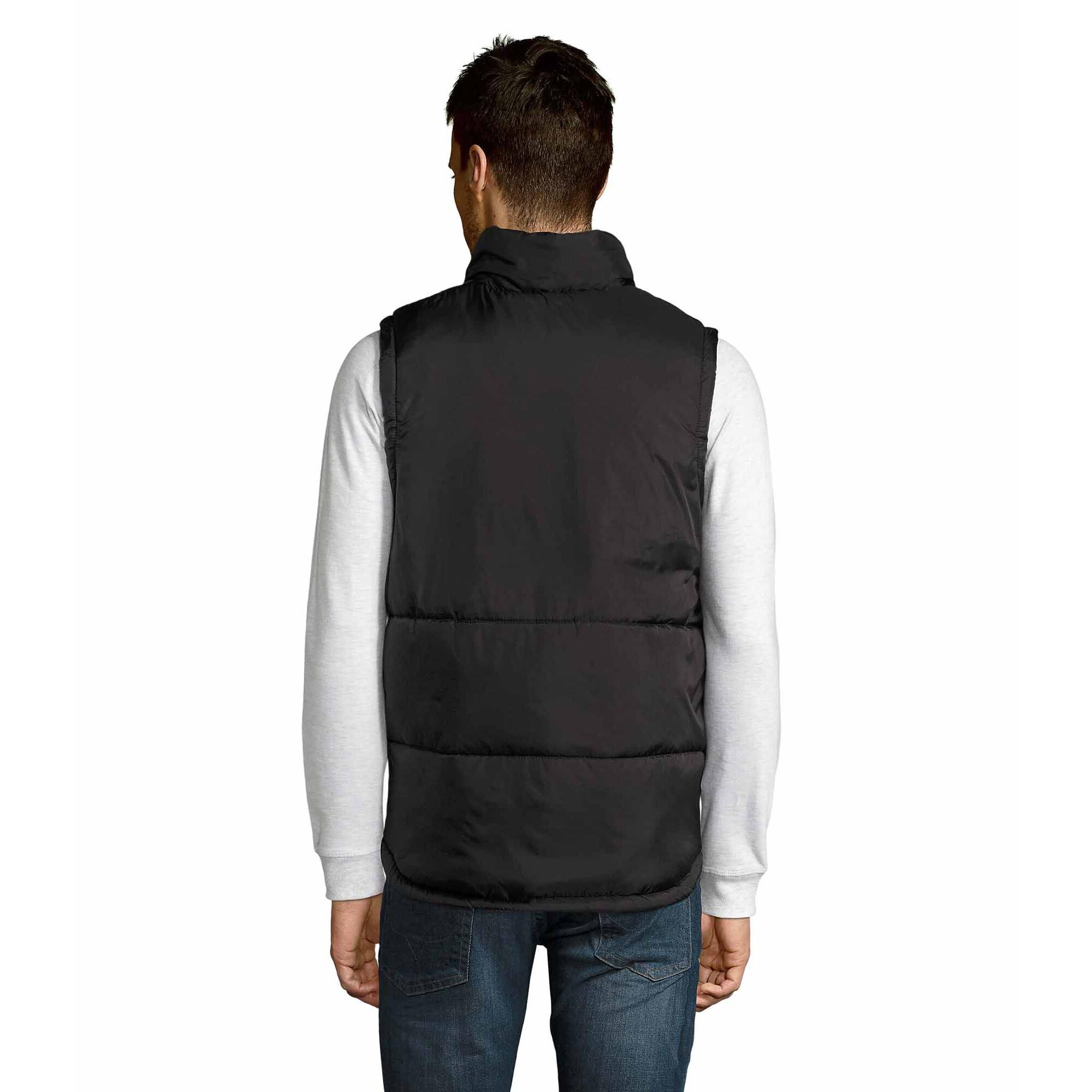 Warm Unisex Steppweste Bodywarmer mit Reißverschluss Damen und Herren Schwarz 3/6