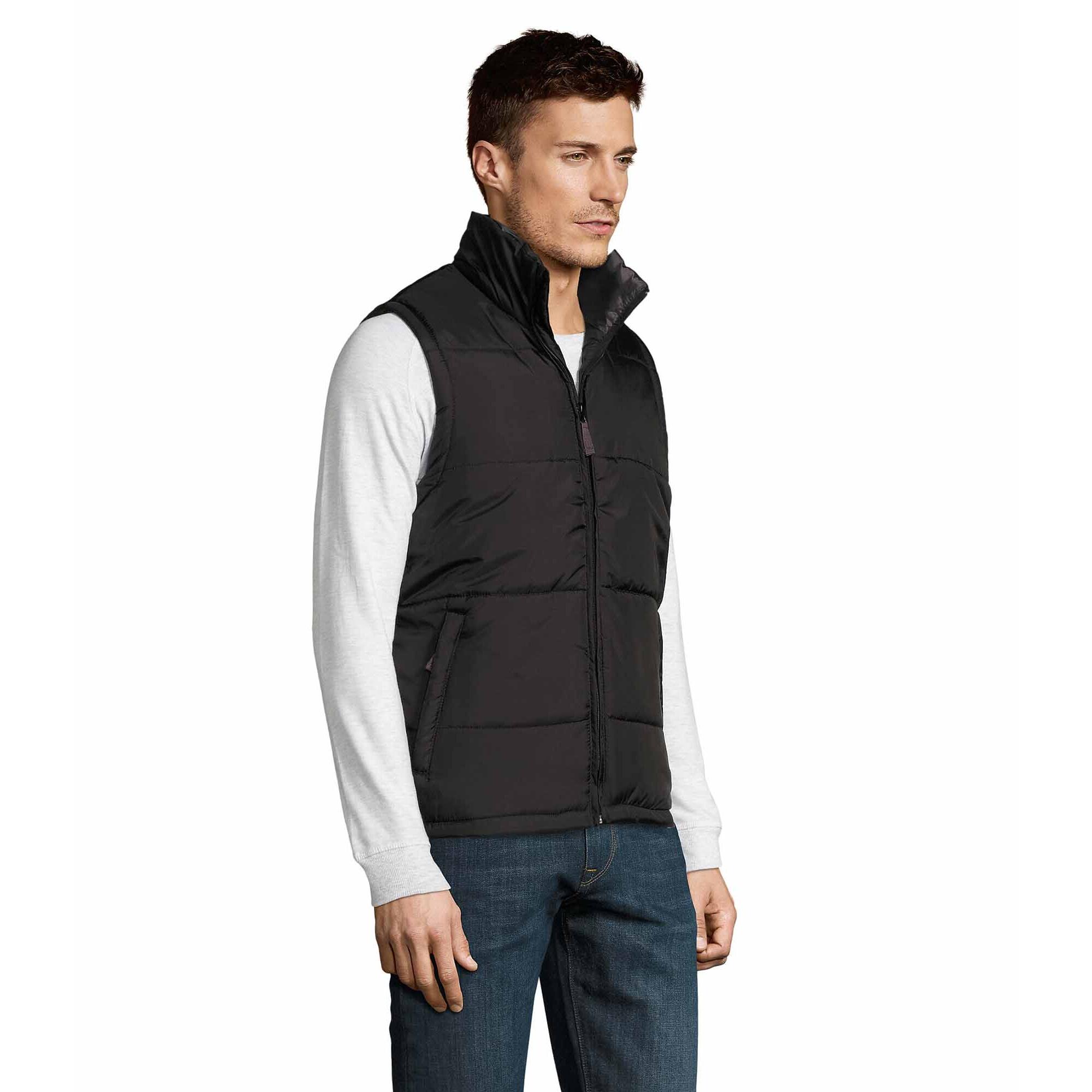Warm Unisex Steppweste Bodywarmer mit Reißverschluss Damen und Herren Schwarz 4/6
