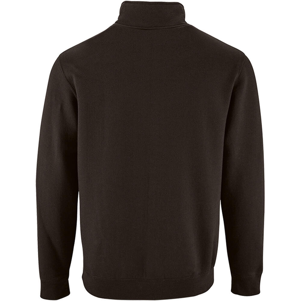 Mens Stan Contrast Zip Neck Sweatshirt (Black) 2/4