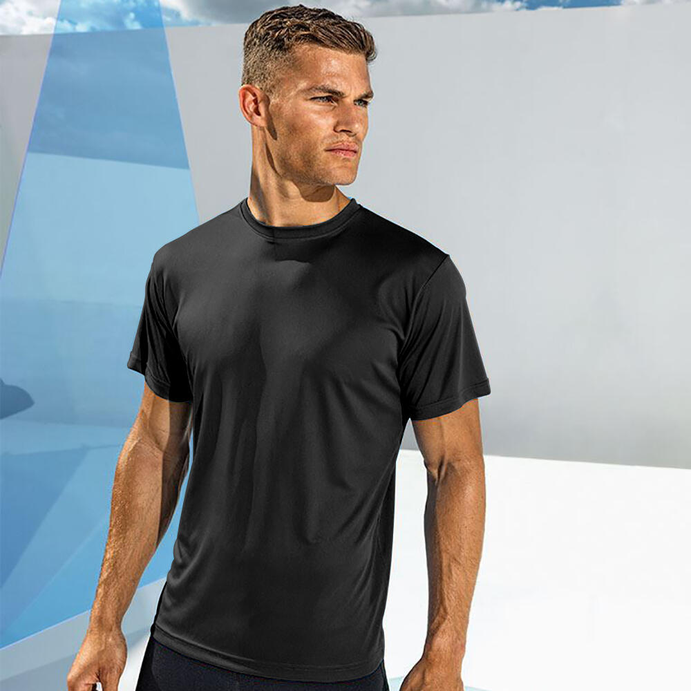 Tri Dri Fitness TShirt, kurzärmlig Herren Schwarz 4/4