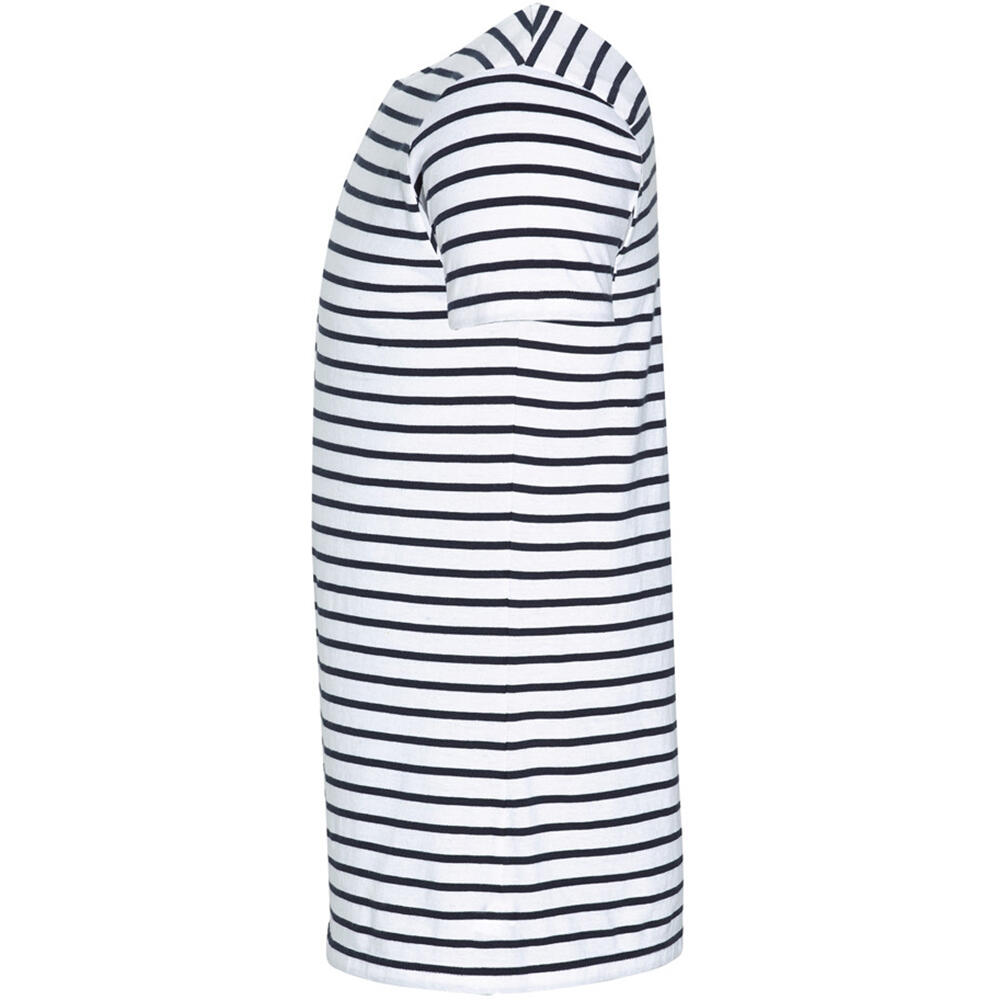 Mens Miles Striped Short Sleeve TShirt (White/Navy) 3/4