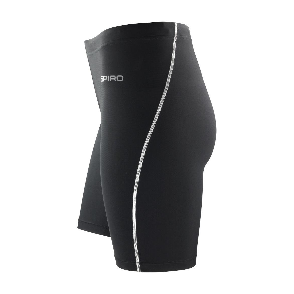 Mens Bodyfit Performance Base Layer Sports Shorts (Black) 3/4