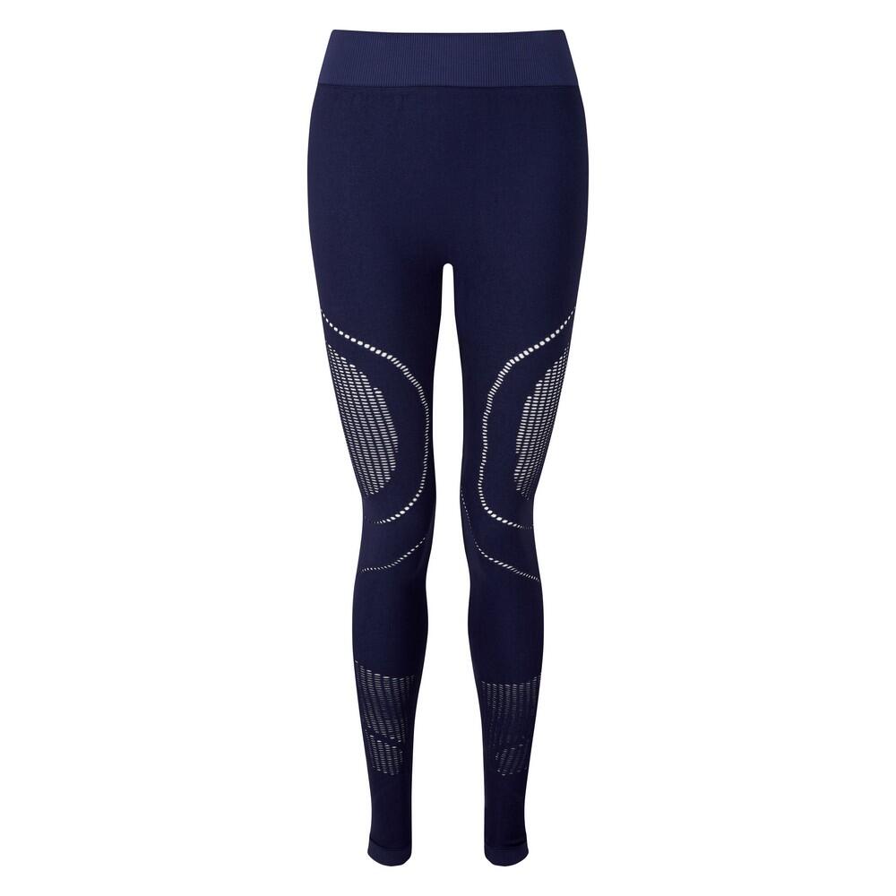 TRIDRI Leggings Seamless 3D Sportivi Donna TriDri Blu Navy