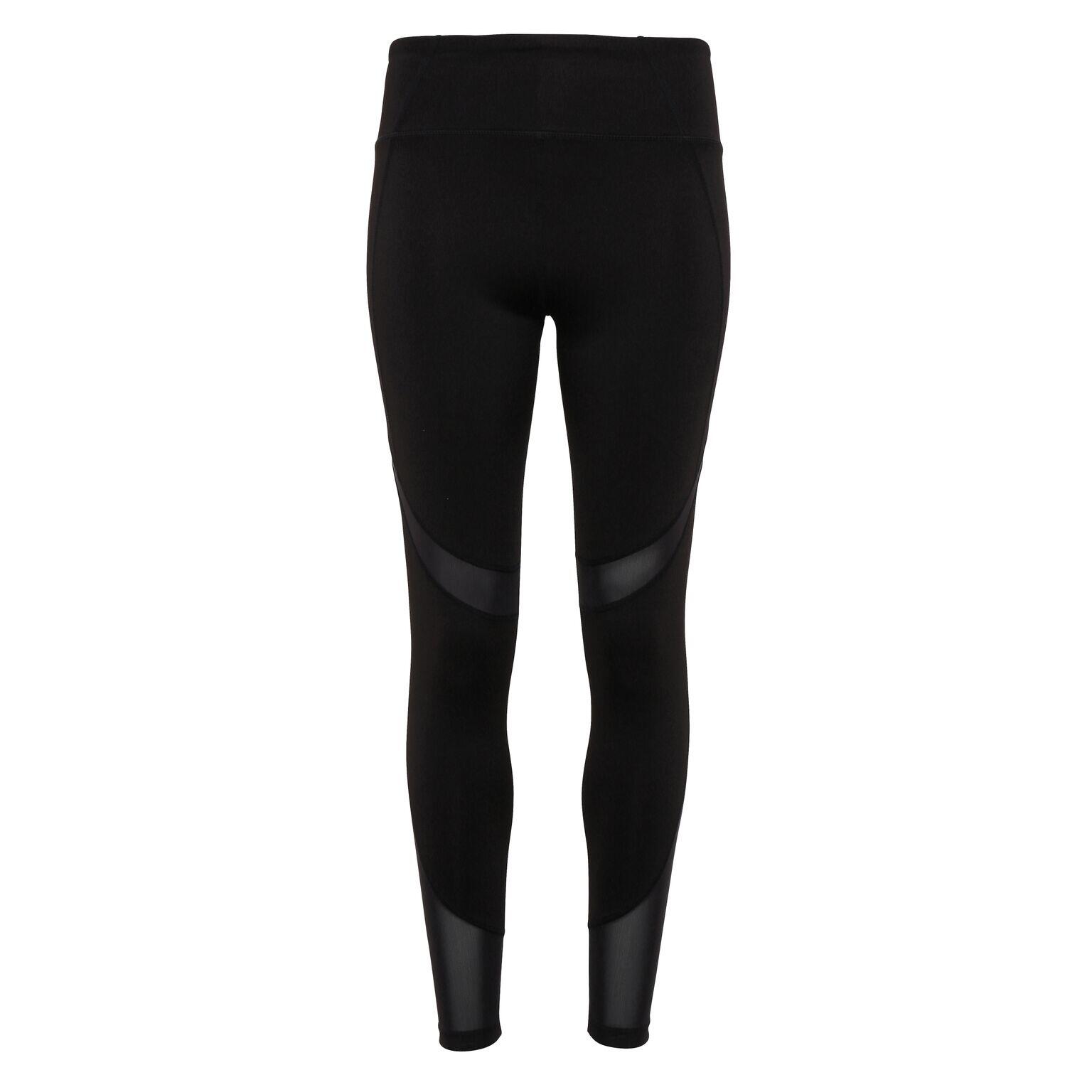 Womens/Ladies Mesh Tech Panel FullLength Leggings (Black) 2/3