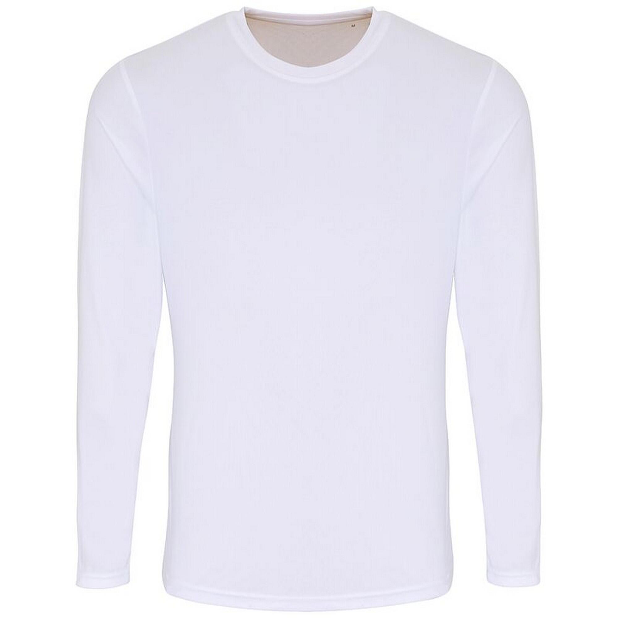 TRIDRI Mens Long Sleeve Performance TShirt (White)