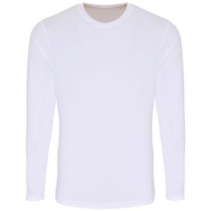 Langarm Performance TShirt Herren Weiß