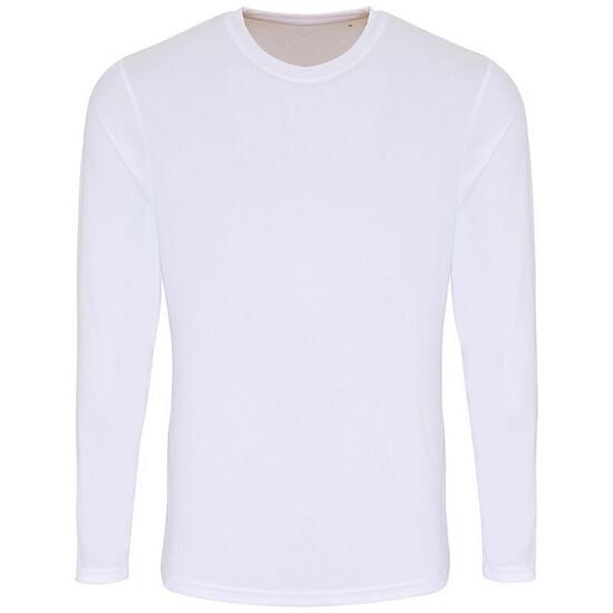 Langarm Performance TShirt Herren Weiß