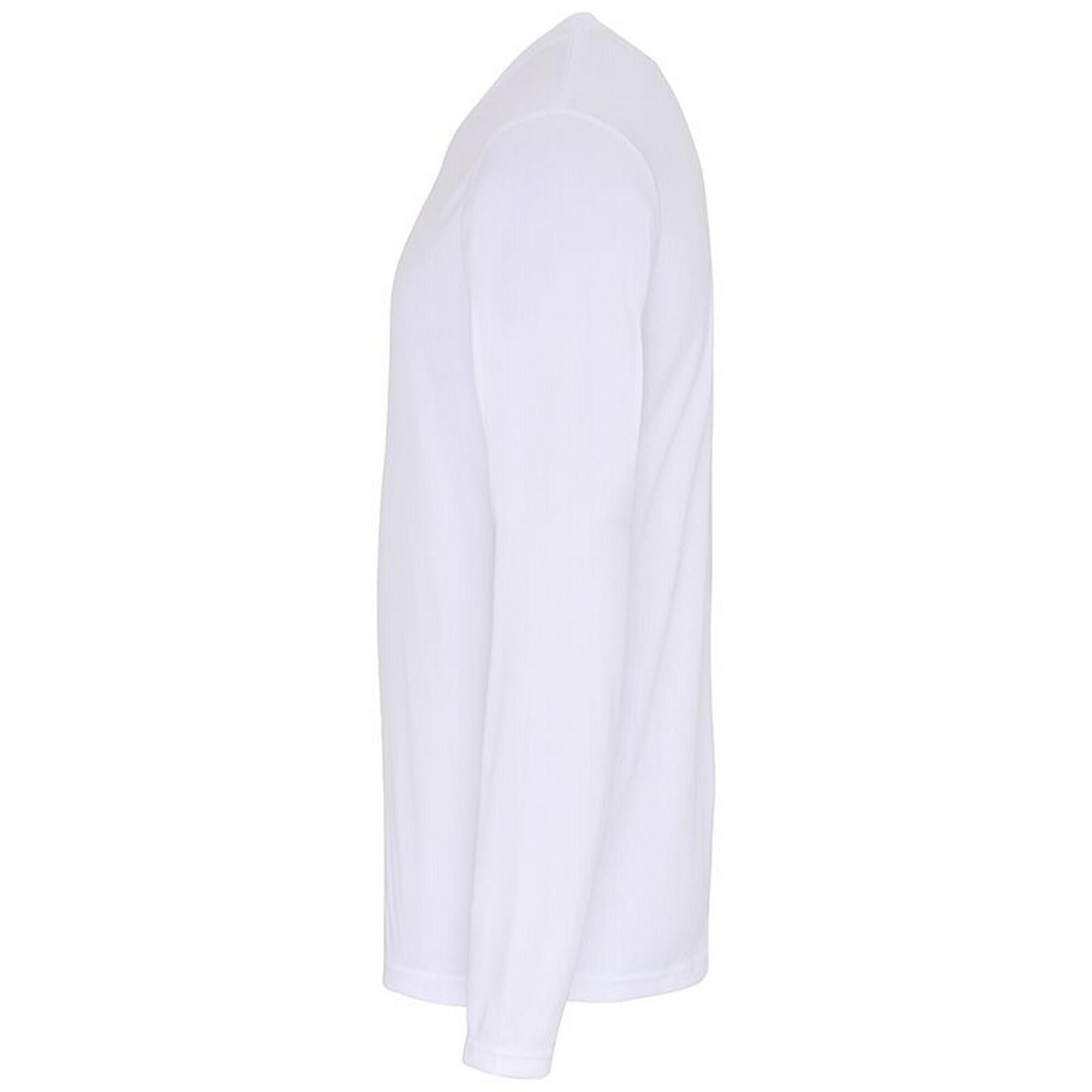 Maglietta Sportiva A Maniche Lunghe Uomo TriDri Bianco 3/4