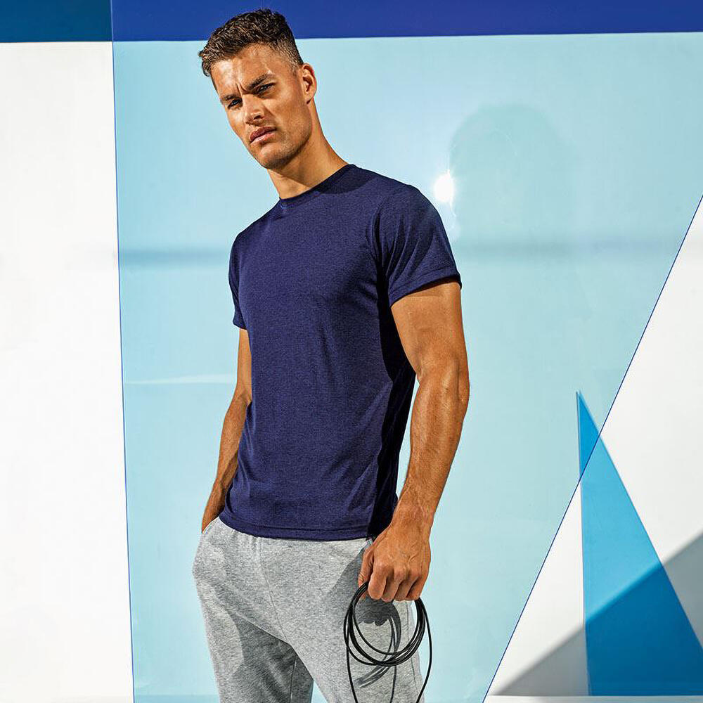 Tri Dri Mens Short Sleeve Lightweight Fitness TShirt (Royal) 2/2