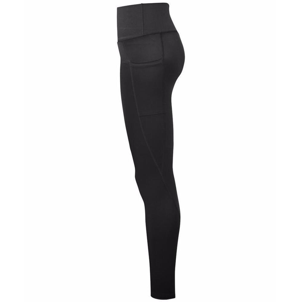 Womens/Ladies High Shine Leggings (Black) 3/3