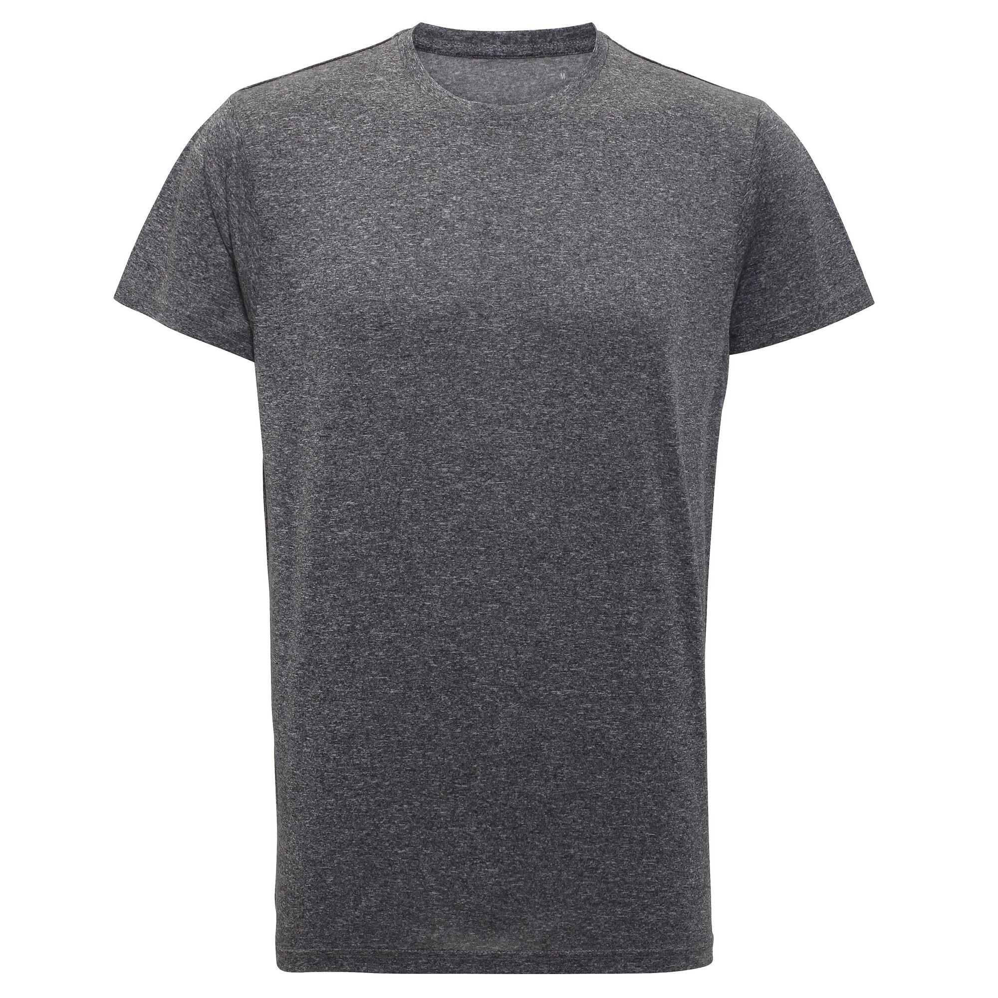 TRIDRI Tri Dri Mens Short Sleeve Lightweight Fitness TShirt (Black Melange)