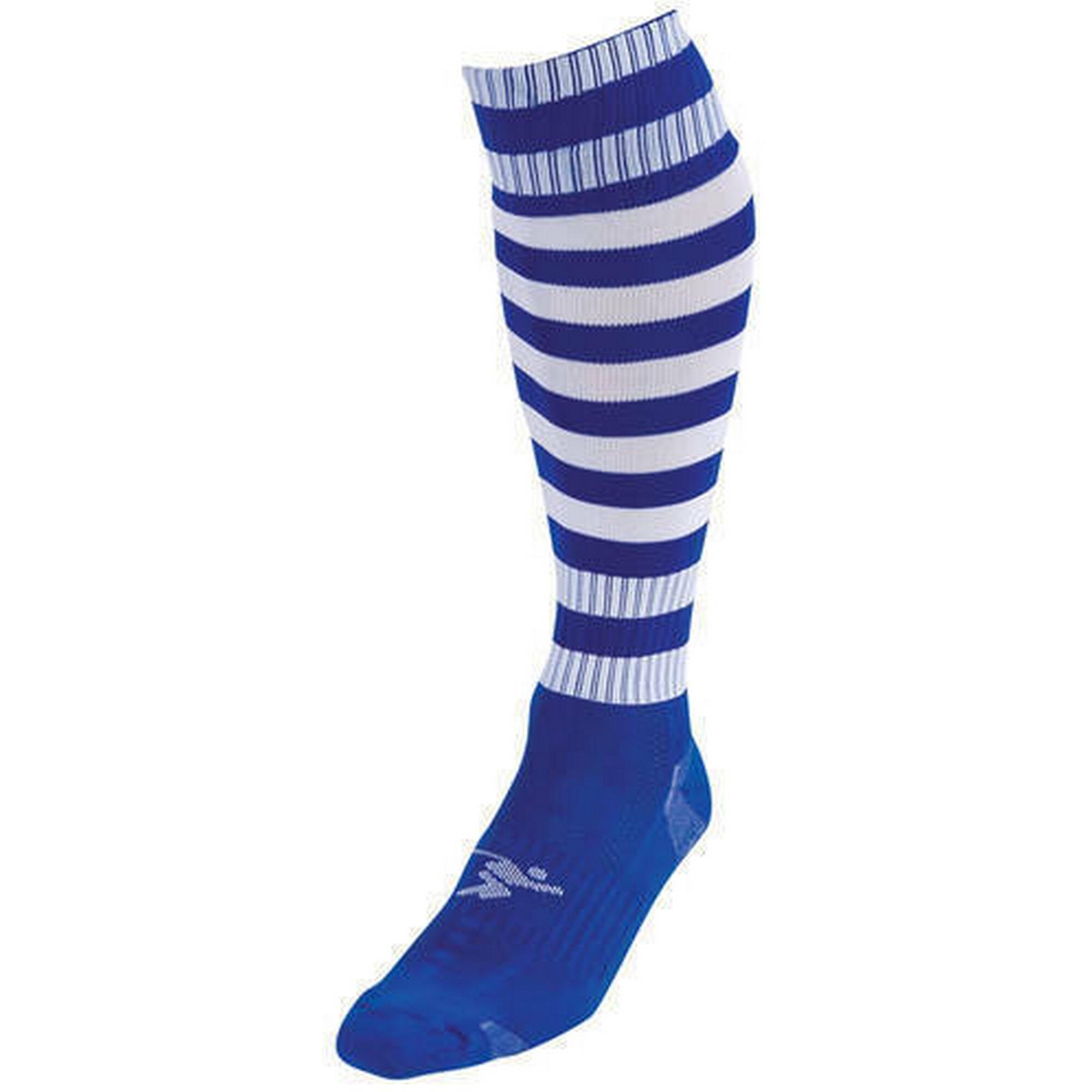PRECISION Unisex Adult Pro Hooped Football Socks (Royal Blue/White)