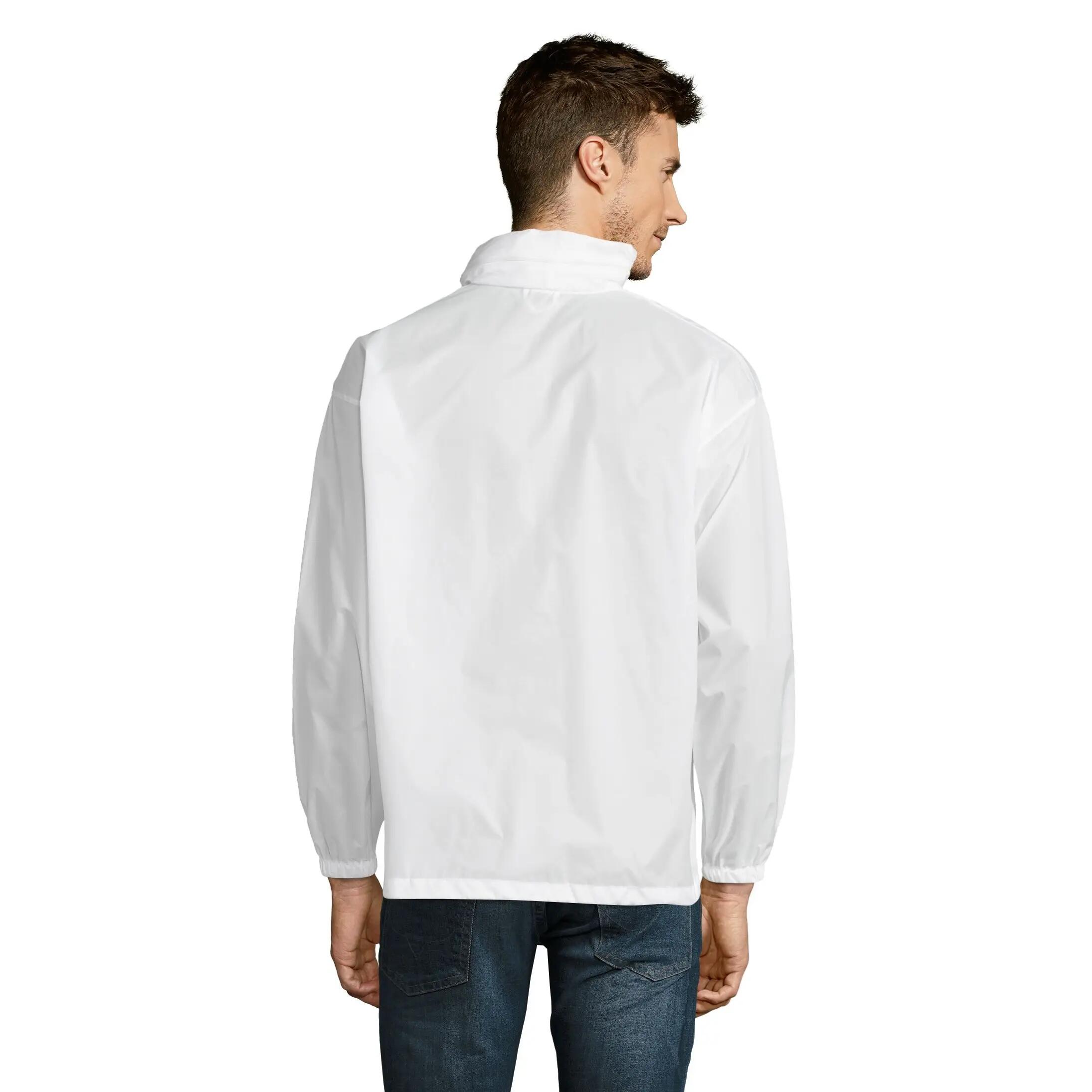 Unisex Surf Windbreaker Lightweight Jacket (White) 6/6