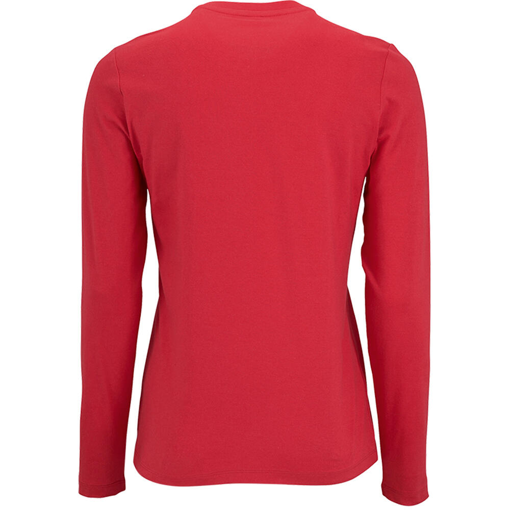 Womens/Ladies Imperial Long Sleeve TShirt (Red) 2/4