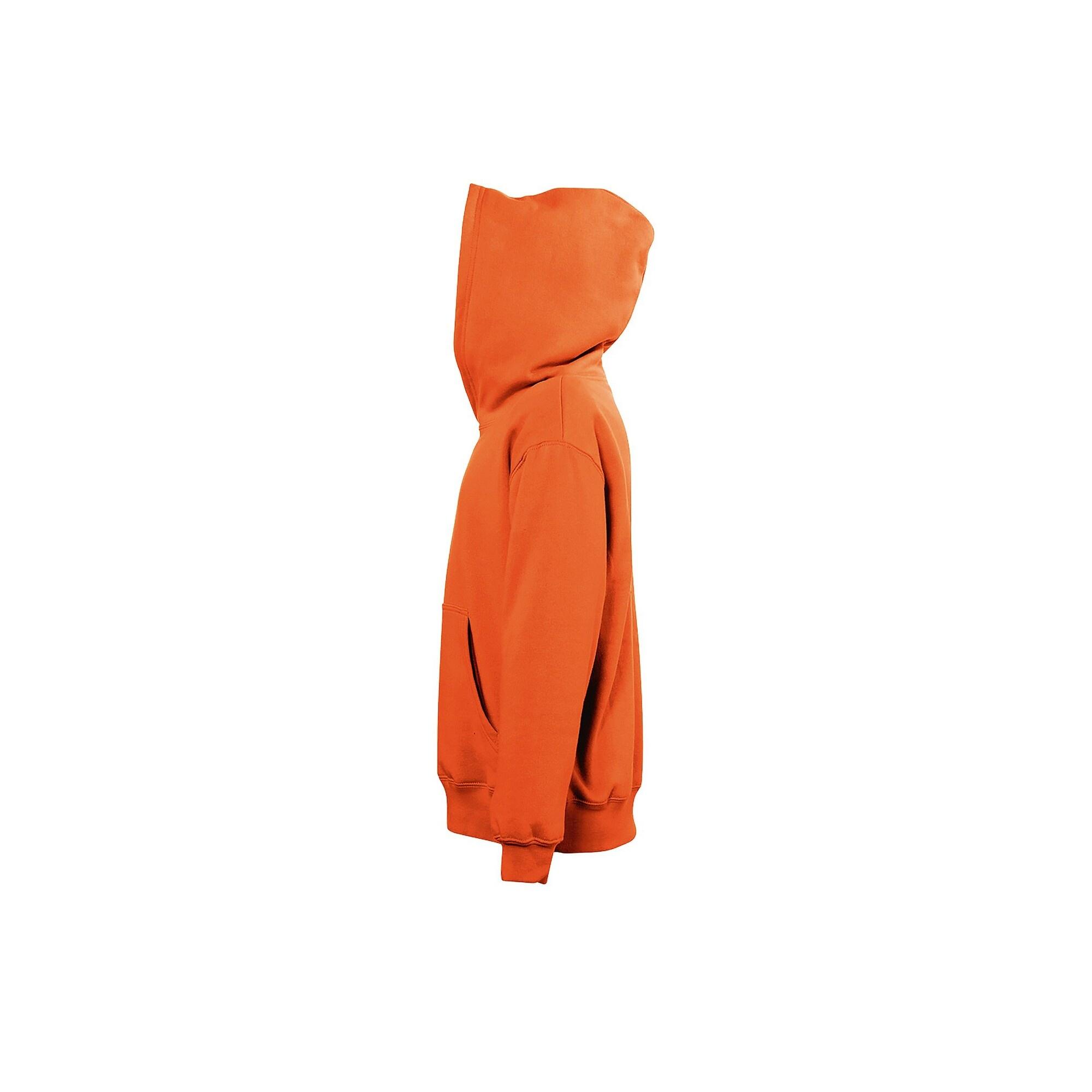 Childrens/Kids Slam Hooded Sweatshirt (Orange) 3/4